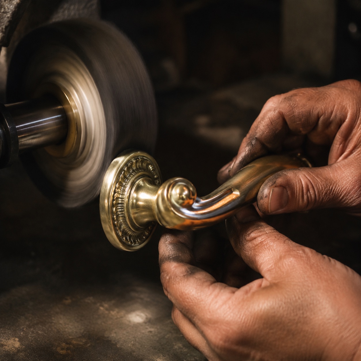 Brass hardware, stage: Polished.